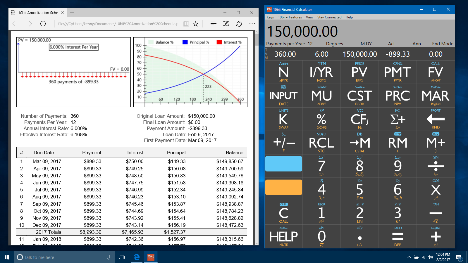 10bii financial calculator calculating irr